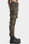 La Haine Inside Us | AW24 - Cotton twill skinny cargo trousers, Military Green