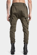 La Haine Inside Us | AW24 - Cotton twill skinny cargo trousers, Military Green