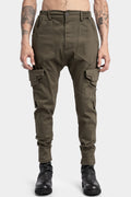 La Haine Inside Us | AW24 - Cotton twill skinny cargo trousers, Military Green