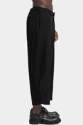Cropped wide wool pants
