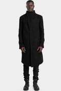 Incarnation | AW25 - Asymmetrical fly front high neck coat, 86-5450