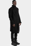 Incarnation | AW25 - Asymmetrical fly front high neck coat, 86-5450