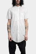 Korean collar cotton short sleeve shirt