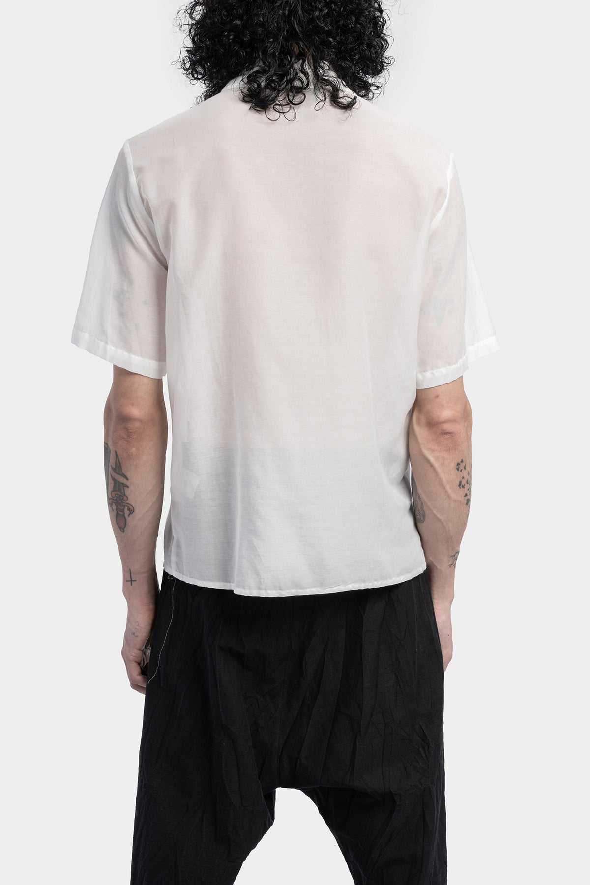 NostraSantissima | SS24 - Silk blend short sleeve shirt, White