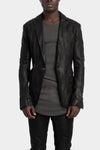 Single button leather blazer