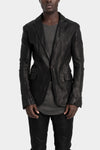Single button leather blazer