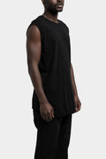 Staple spine sleeveless t-shirt, Black