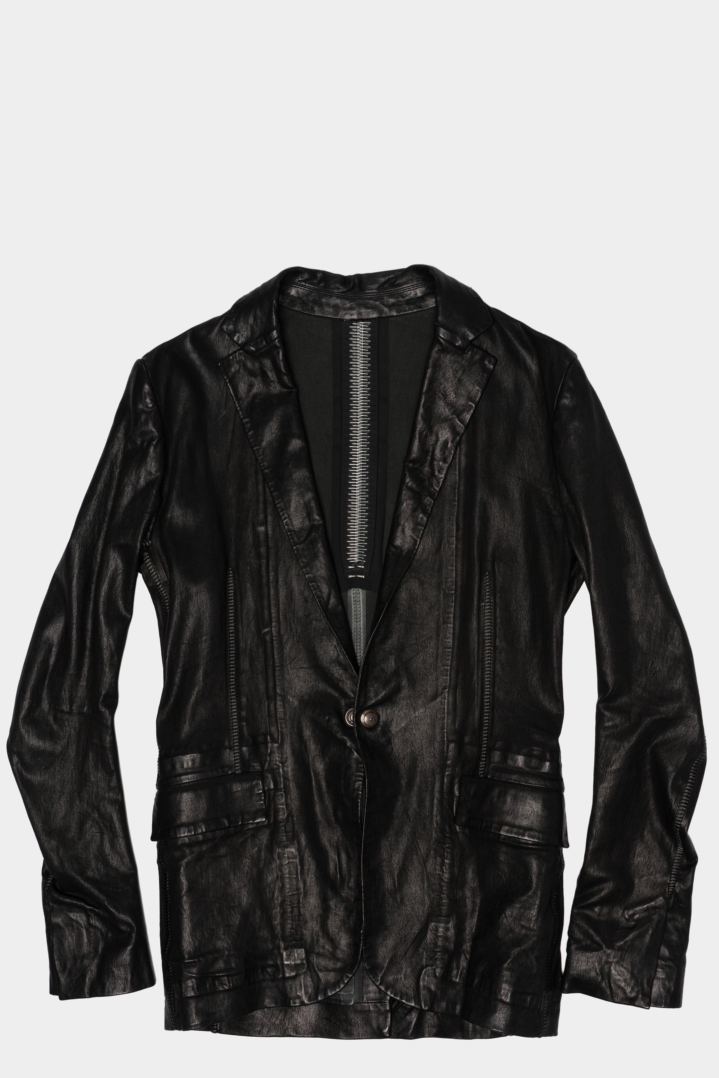 Isaac Sellam | AW24/25 - Single button leather blazer, PIONNIER