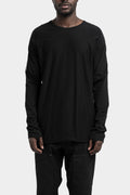 Stapled long sleeve t-shirt, Black