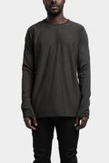 Stapled long sleeve t-shirt, Plomb