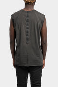 Staple spine sleeveless t-shirt, Plomb Grey