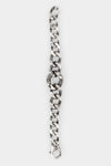 Large chain black diamond bracelet