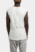 Staple spine sleeveless t-shirt, White