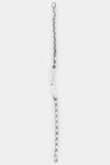 Chain link bar oxidized silver bracelet