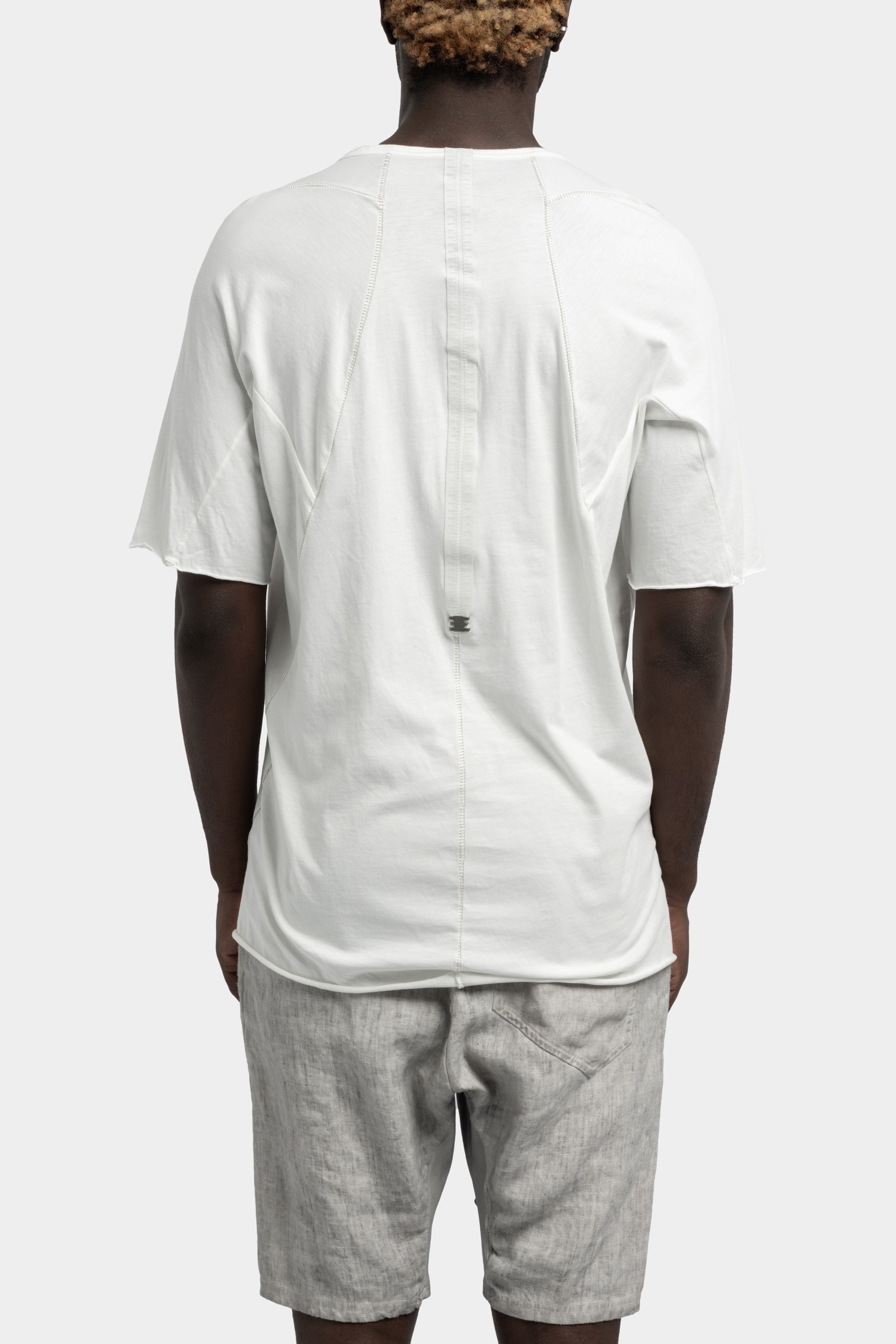 Tシャツ・カットソー 69 BY ISAAC SELLAM Men T Shirts LHORIZONTJERSEYBLANC White Cotton Jersey Royal T-Shirt by 69 by Isaac Sellam | Shop