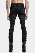 Resinated skinny jeans