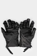 Spiral zip leather gloves