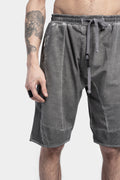 Cotton Jersey Sweat Shorts, Cold Dye Grey