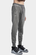 Cotton Jersey Jogger Sweatpants, Cold Dye Grey