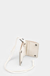 0-Hide | Leather neck wallet, F24W2 SNAP HOLDER, White