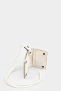0-Hide | Leather neck wallet, F24W2 SNAP HOLDER, White
