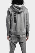 Zip hoodie pullover, Cold Dye Grey