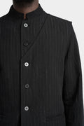 Double front pinstripe blazer jacket