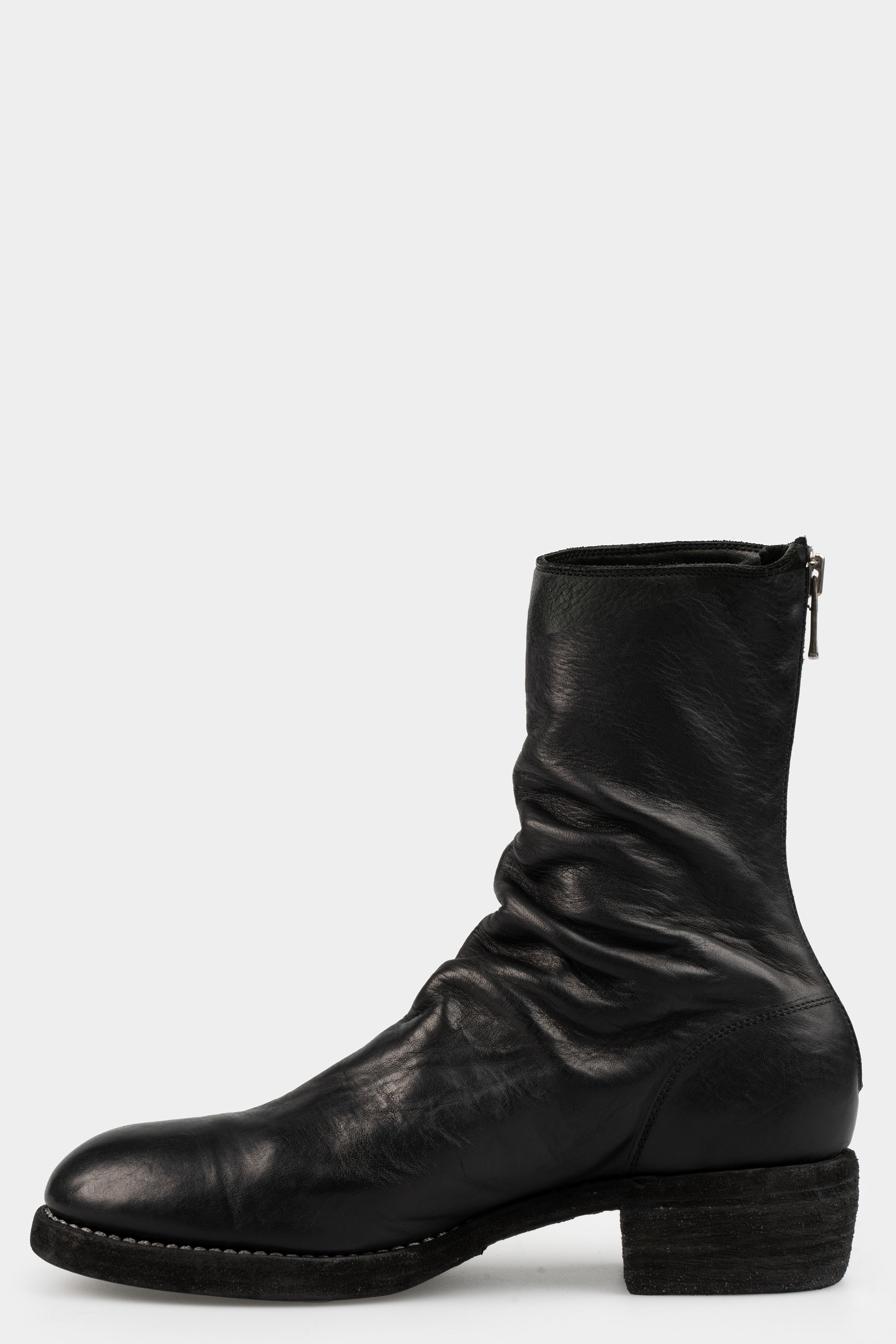 Back zip leather boots 788ZX