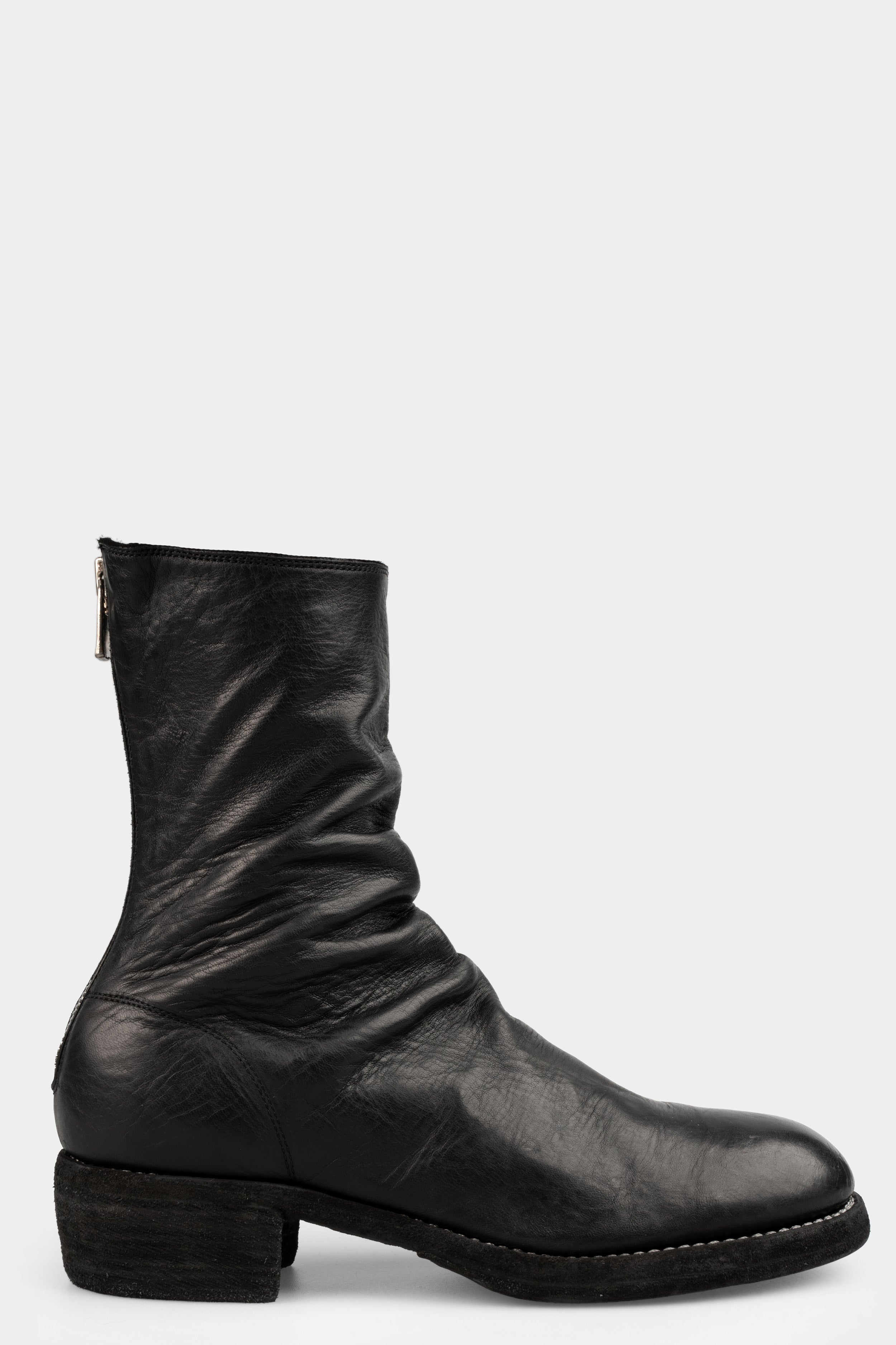 GUIDI 788ZX - Back zip leather boots, Black / Full Grain