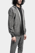Cotton / Linen Bomber Jacket, Cold Dye Grey