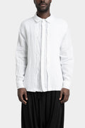 La Haine Inside Us | SS25 - Double front panel linen shirt, White