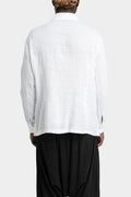 La Haine Inside Us | SS25 - Double front panel linen shirt, White