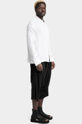 Korean collar linen shirt, White