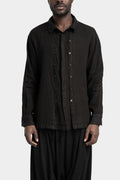 La Haine Inside Us | SS25 - Duble front panel linen shirt, Black