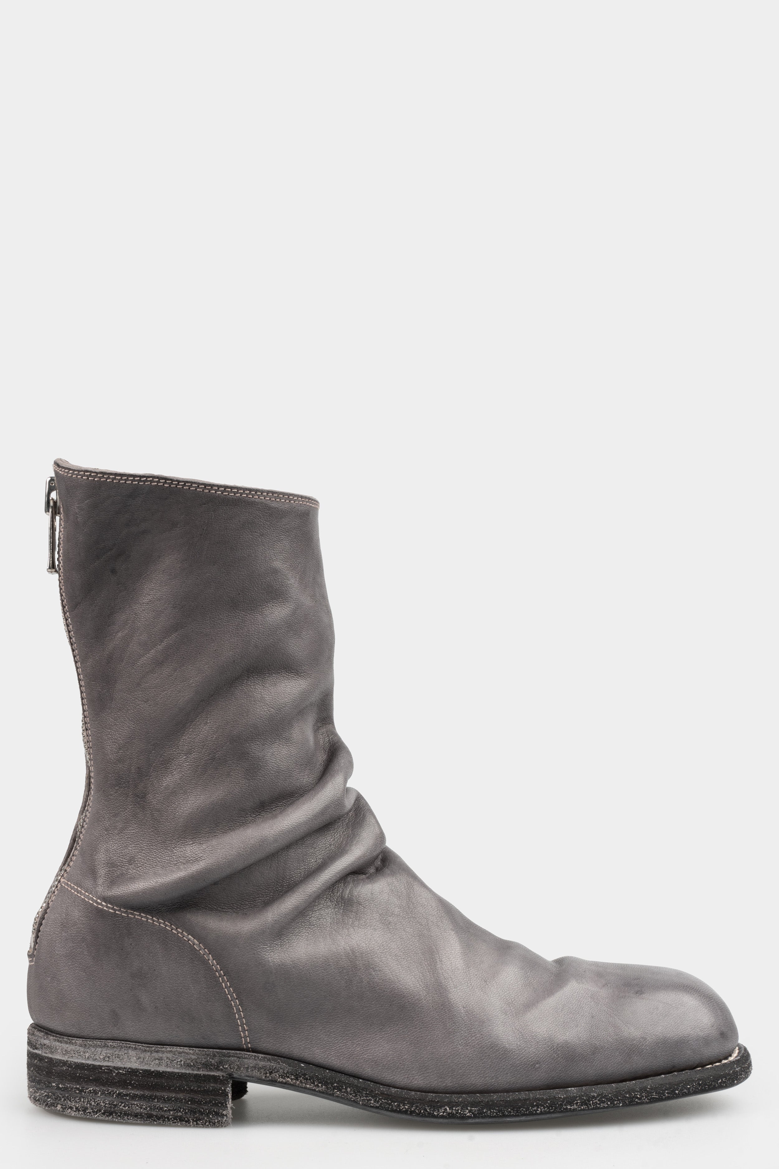 Guidi 988ZX - Back zip leather boots, Grey / Full Grain