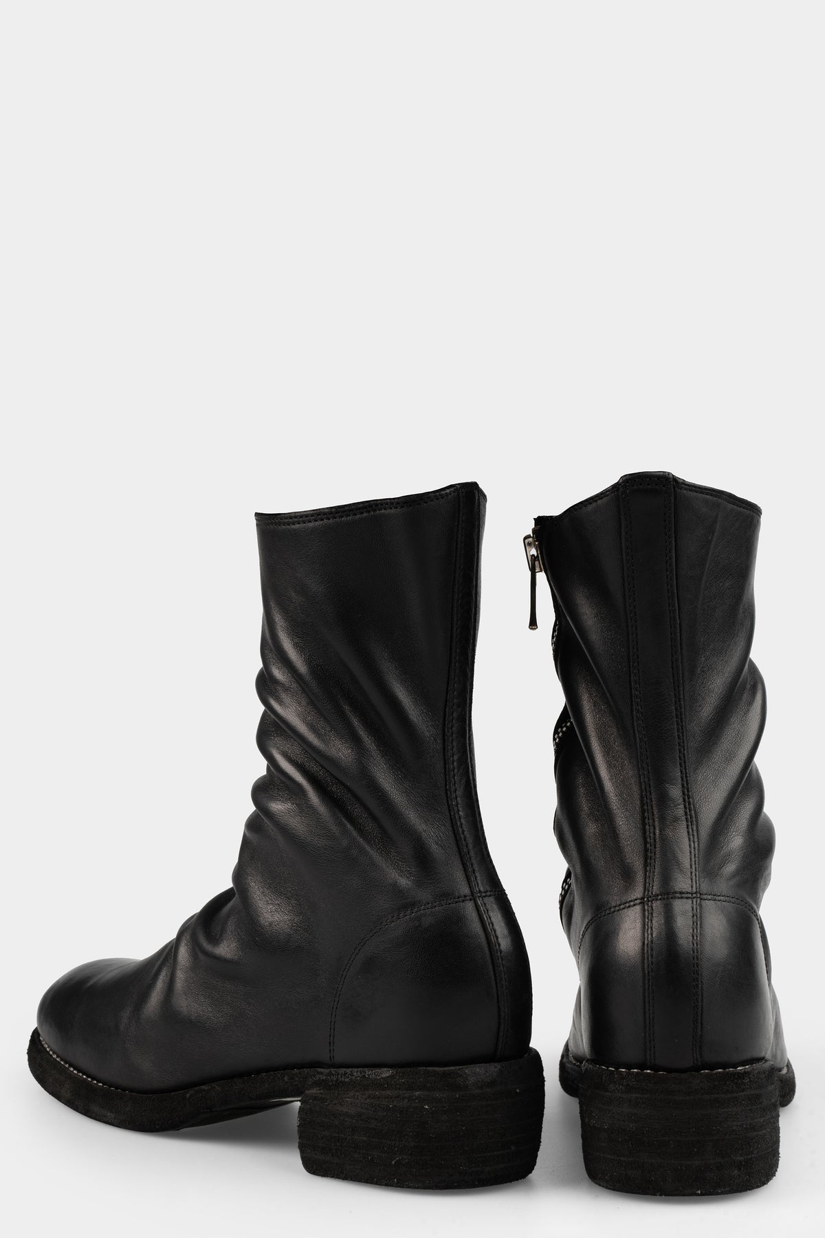 Guidi Side zip mid-top leather boots 798LZX