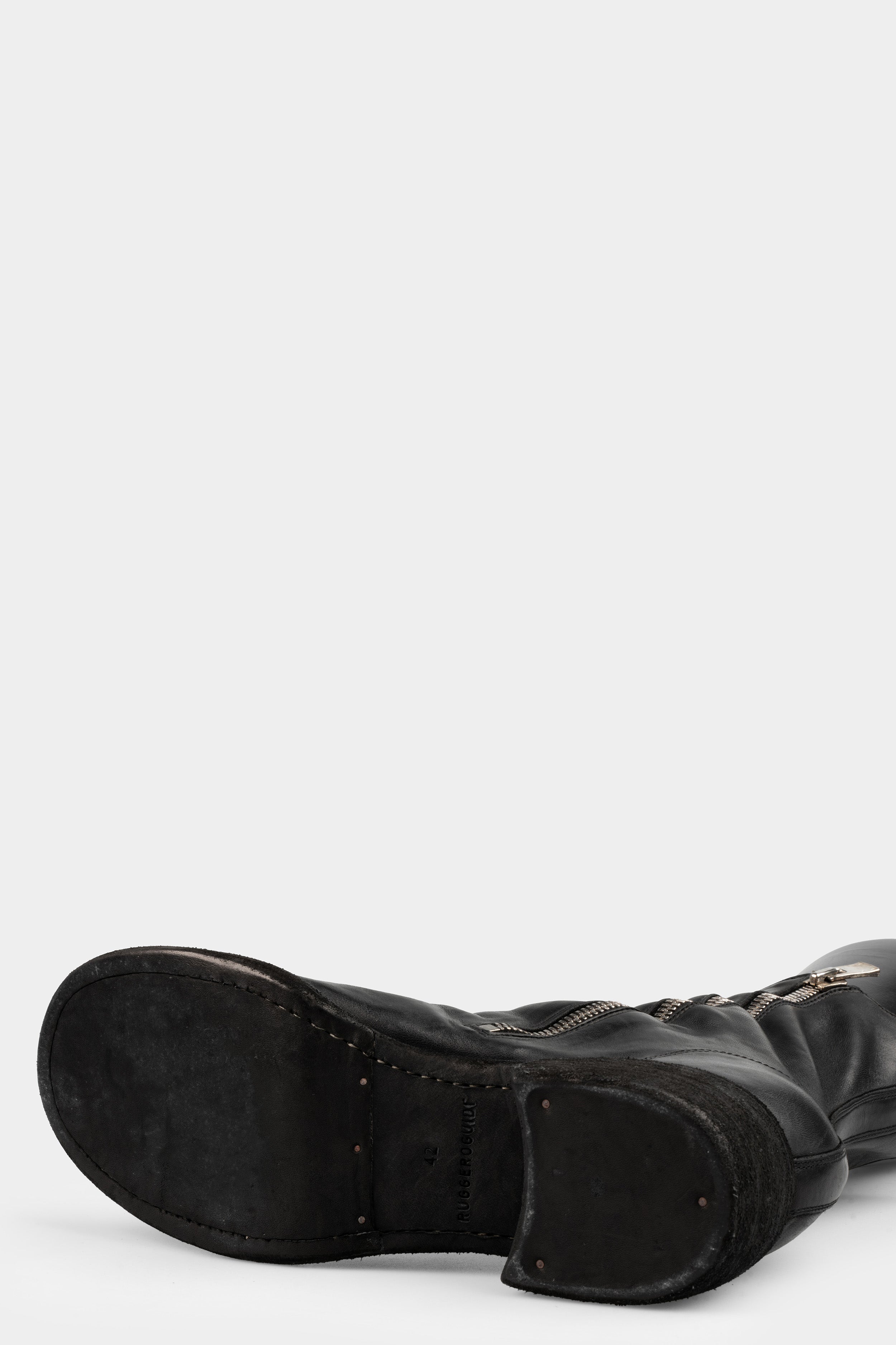 GUIDI 798LZX - Side zip leather boots, Black / Full Grain
