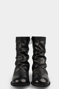 Side zip mid-top leather boots | 698X