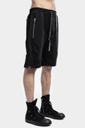 Cotton Jersey Sweat Shorts, Black