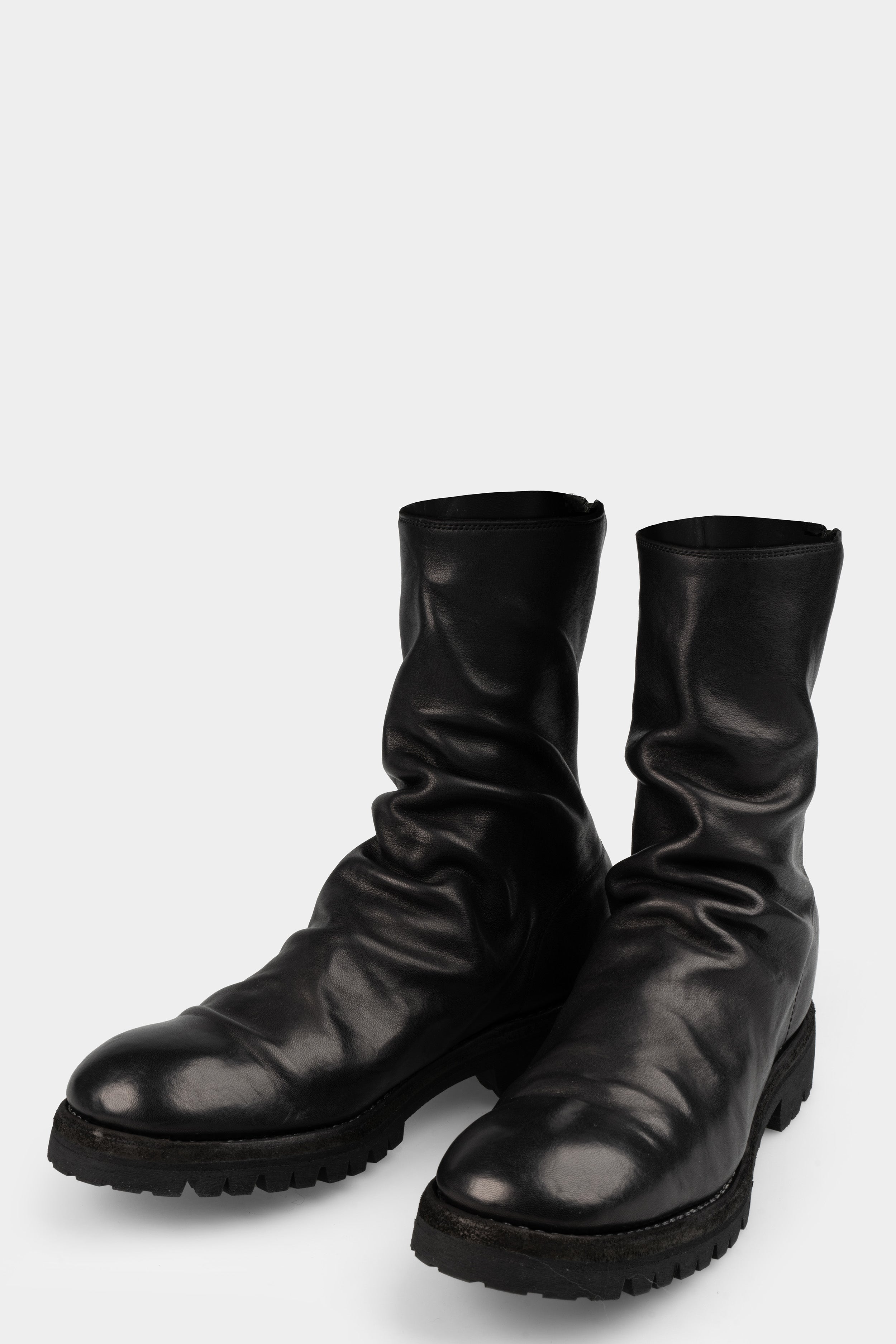 Guidi 788VX - Back zip high top boots, Black / Horse Full Grain