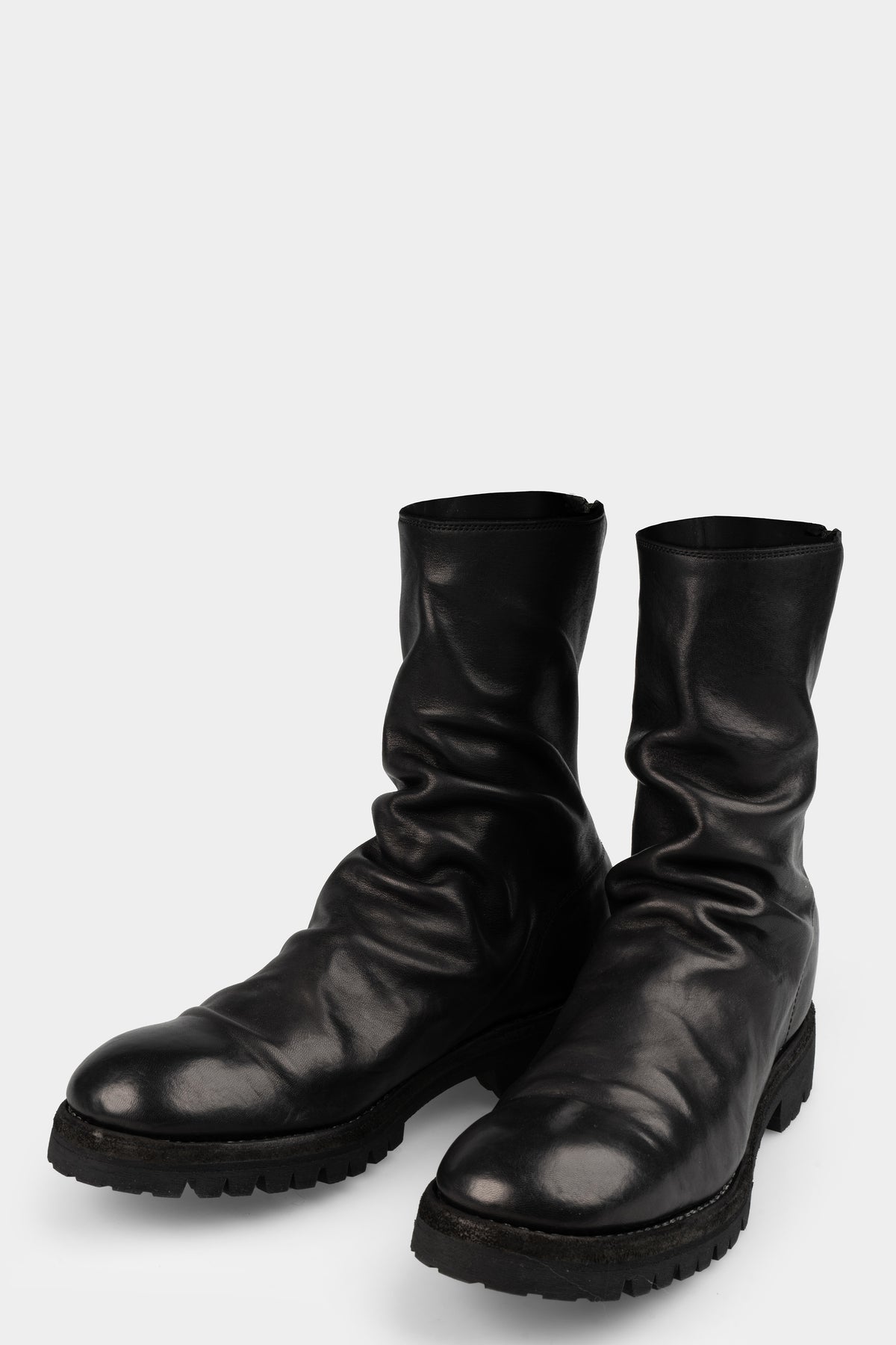 Guidi 788VX - Back zip high top boots, Black / Horse Full Grain
