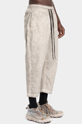 Cropped cotton poplin pants, Vegetal stone