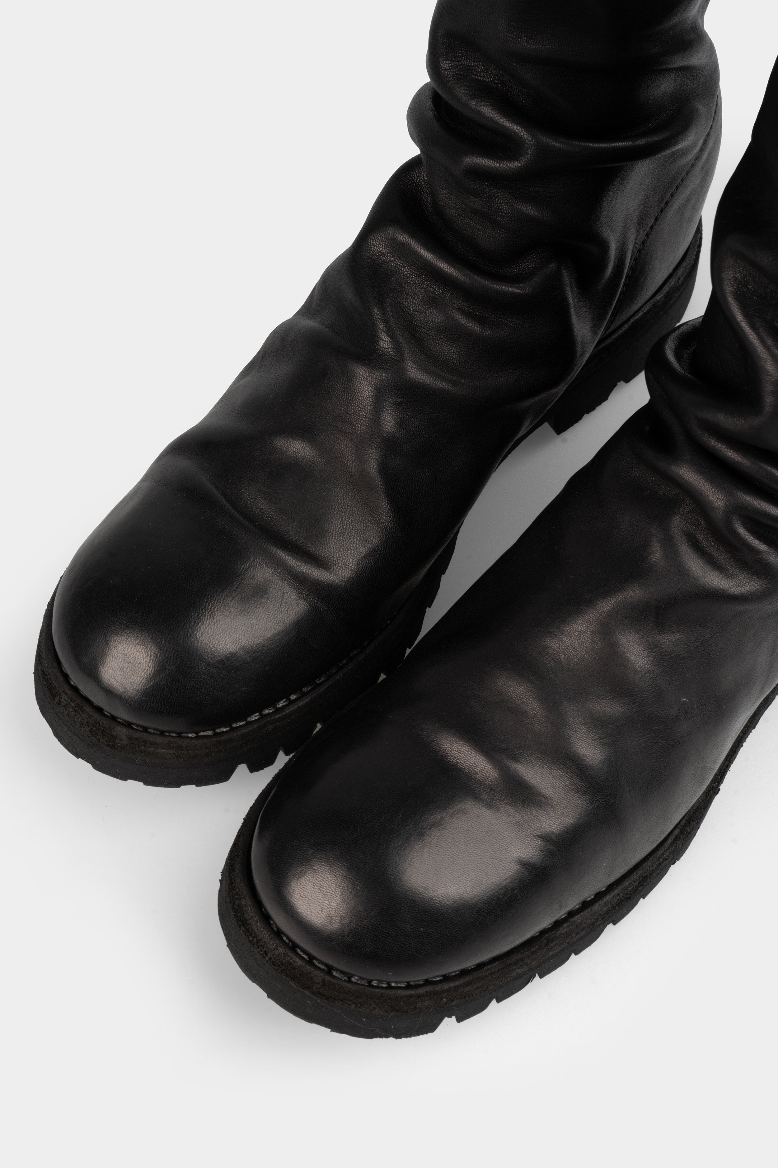 靴 GUIDI 788V Horse Full Grain 42 Guidi 788V - Back zip high top boots, Black / Horse Full