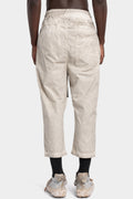 Cropped cotton poplin pants, Vegetal stone