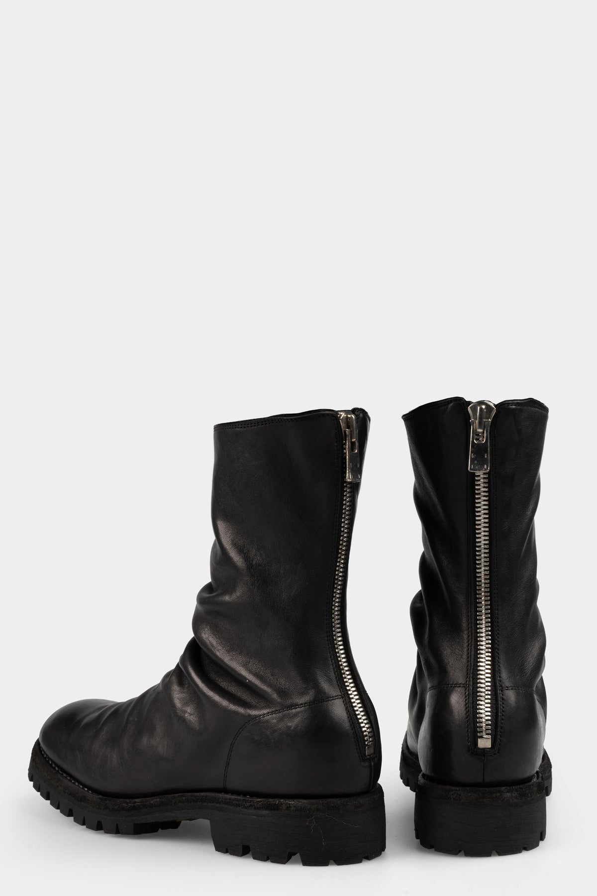 Guidi 788VX - Back zip high top boots, Black / Horse Full Grain