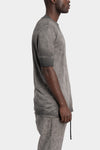 Thom Krom | SS26 - Cuffed sleeve t-shirt, Cold dyed grey MTS942