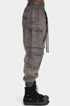 Thom Krom | SS26 - Linen cargo pants, Vegetal Black MP46