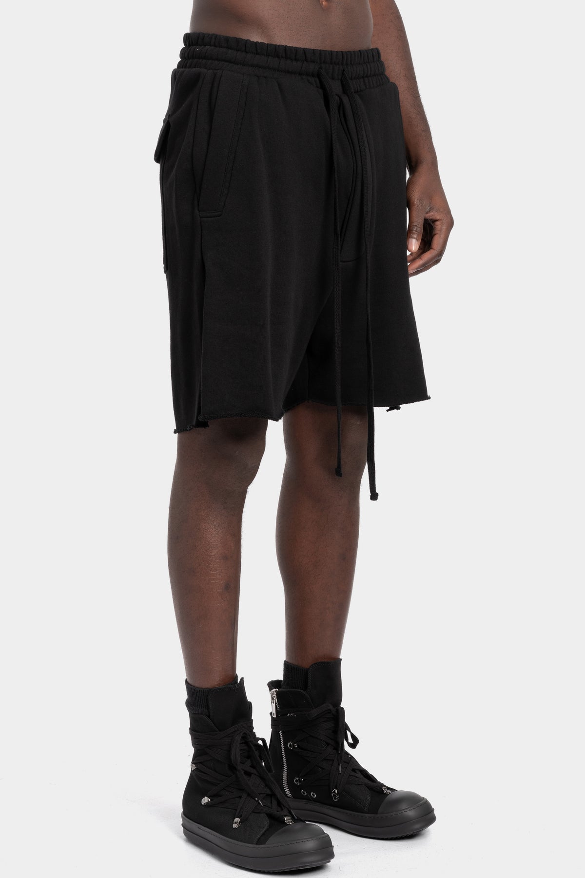 Thom Krom | SS26 - Cotton sweat shorts, Black MST519