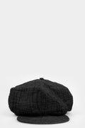 Peaky Beret Cap, Black melange