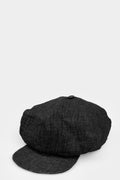 Peaky Beret Cap, Black melange